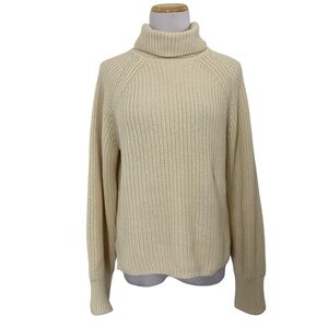 Alex Mill Turtleneck Cotton Cashmere Knit Sweater Womens XS Classic Cream Soft